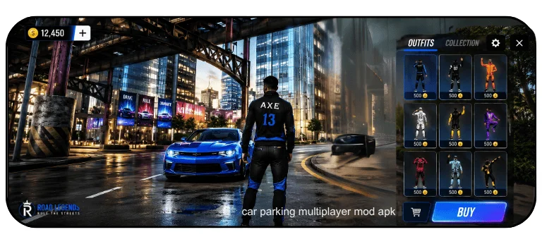 Premium emotes and outfit customization in Car Parking Multiplayer