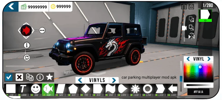 Vehicle performance upgrades unlocked in Car Parking Multiplayer MOD APK